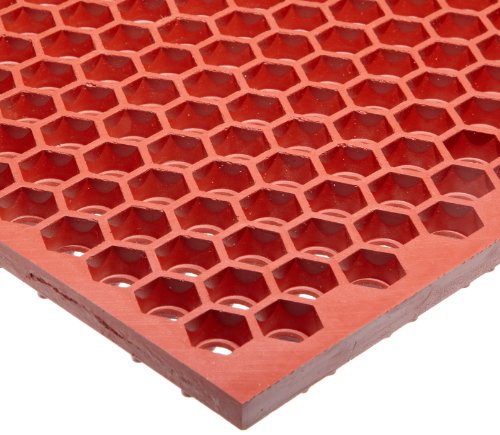 NoTrax T15 Optimat® Honeycomb Design Vízelvezető Mat, 3' X 4' Piros