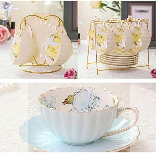 Bögre Angol Délutáni Tea Set Háztartási Virág Tea Csésze Kézzel készített Kerámia Csésze Elegáns Lányos Kávét Alkalmas Esküvő,