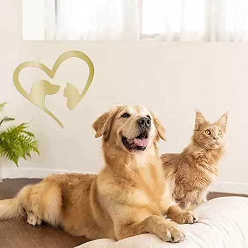 Háziállatok Kutyák, Macskák Szeretik Acél Logo Fém Belső Fal Dekorációs Kristály Lógott Nappali Dekorációk