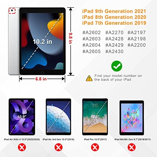 Fintie 360 Fokos Forgatható tok iPad 9. / 8. / 7. Generációs 10.2 Inch + Forgó Ütésálló Teljes Test Masszív Esetben