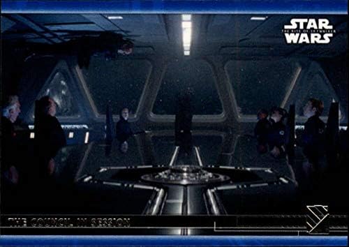 2020 Topps Star Wars A Rise of Skywalker Sorozat 2 Kék 17 A Tanács Ülésén a Kereskedelmi Kártya