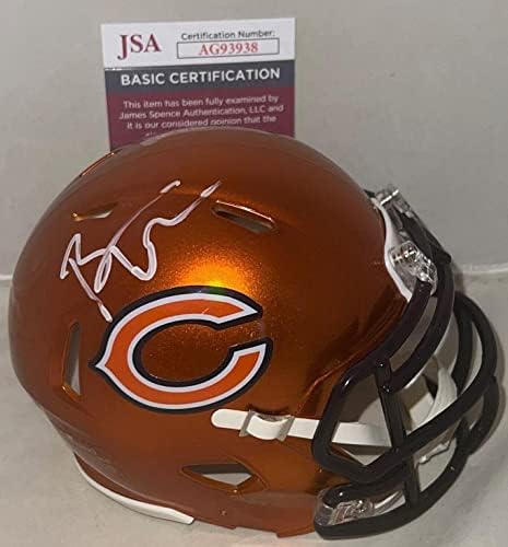 Brian Urlacher aláírt Chicago Bears Flash mini sisak dedikált SZÖVETSÉG - Dedikált NFL Mini Sisak
